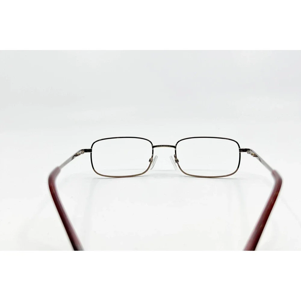 Hilco SG302 Eyeglass Frames Mens Bronze Rectangle Metal 140 52-17-140